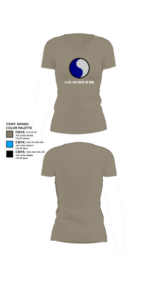 Womens Short Sleeve Vneck Shirt, C-Co 1/116 29th IN BDE, , Teamtime, Team time, sublimation, custom sports apparel, team uniforms, spirit wear, spiritwear, sports uniforms, custom shirts, team store, custom team store, fundraiser sports, apparel fundraiser