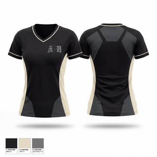 Womens Short Sleeve Vneck Shirt, ATH (Around the Horn) Crow Hops, Baseball, Teamtime, Team time, sublimation, custom sports apparel, team uniforms, spirit wear, spiritwear, sports uniforms, custom shirts, team store, custom team store, fundraiser sports, apparel fundraiser