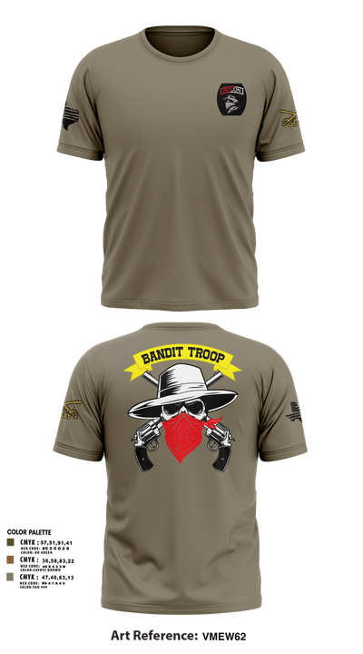 6-9 bandit troop 89460450 Old School Cotton Feel Shirt - 3