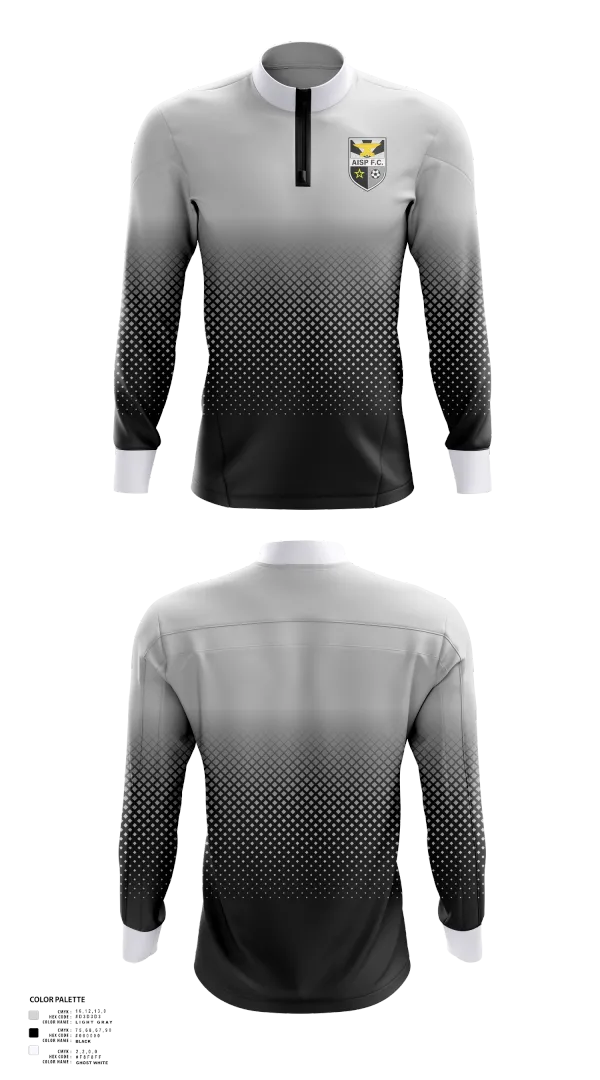 Quarter Zip Jacket, AISP F.C., Men's Soccer, Teamtime, Team time, sublimation, custom sports apparel, team uniforms, spirit wear, spiritwear, sports uniforms, custom shirts, team store, custom team store, fundraiser sports, apparel fundraiser