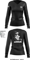 TSC 22605296 Women's Long Sleeve V-neck Shirt - 1