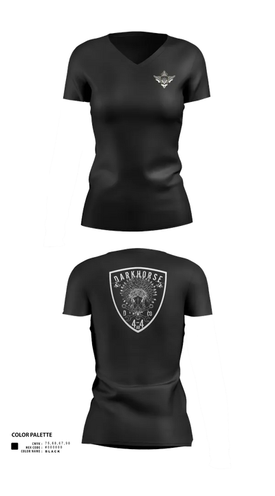 D/4-4 32543921 Women's Short Sleeve V-neck Shirt - 120