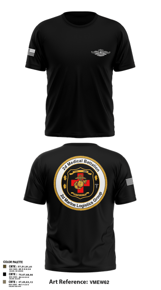 Old School Cotton Feel Shirt, 2D MED BN, 2FSSG, 2MARFORLANT, Navy, Teamtime, Team time, sublimation, custom sports apparel, team uniforms, spirit wear, spiritwear, sports uniforms, custom shirts, team store, custom team store, fundraiser sports, apparel fundraiser