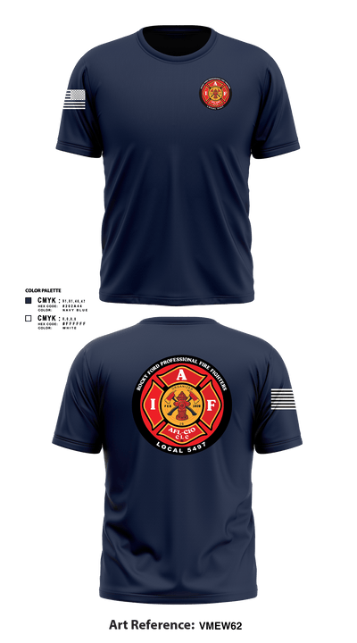 Rocky Ford Professional Firefighters Local 5497 65763835 Short Sleeve Performance Shirt - 103