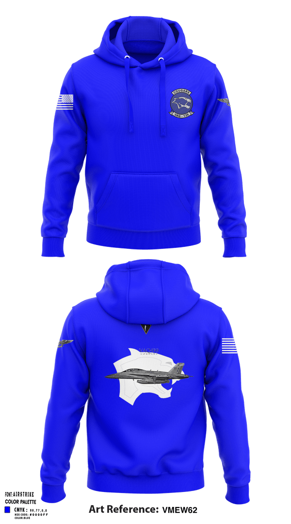 Hoodie, VAQ-139 Cougars, Navy, Teamtime, Team time, sublimation, custom sports apparel, team uniforms, spirit wear, spiritwear, sports uniforms, custom shirts, team store, custom team store, fundraiser sports, apparel fundraiser