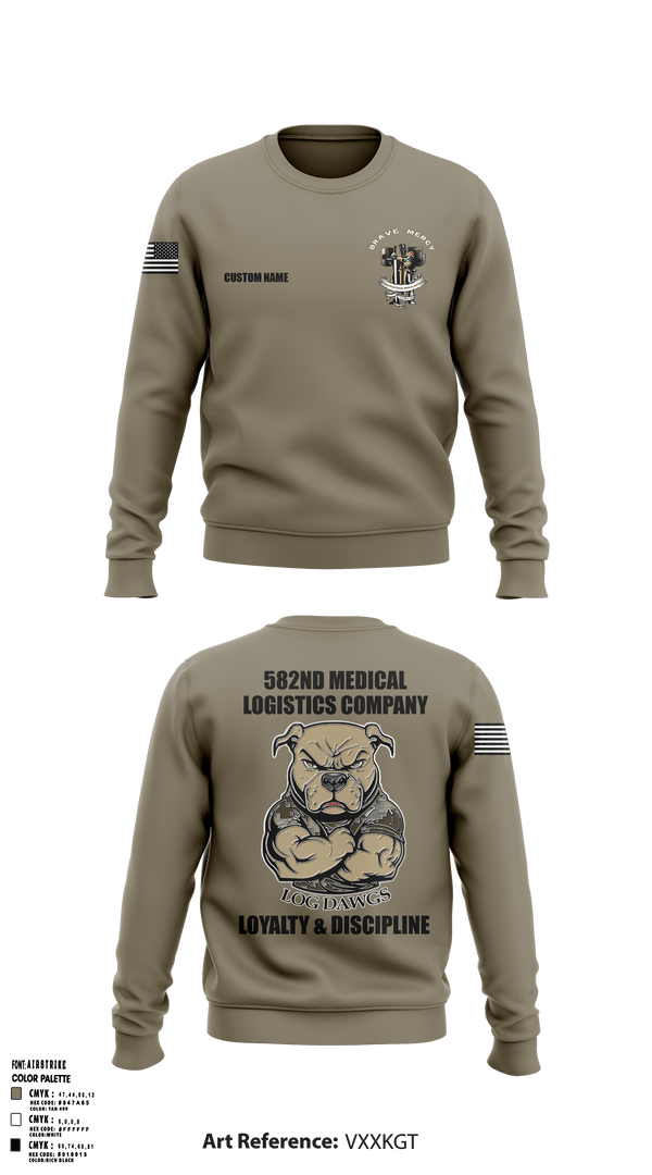 Crew Neck Sweatshirt, 582nd MLC, Army, Teamtime, Team time, sublimation, custom sports apparel, team uniforms, spirit wear, spiritwear, sports uniforms, custom shirts, team store, custom team store, fundraiser sports, apparel fundraiser