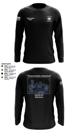 Long Sleeve Performance Shirt, Charger Co. / 2-112th Infantry Battalion, National Guard, Teamtime, Team time, sublimation, custom sports apparel, team uniforms, spirit wear, spiritwear, sports uniforms, custom shirts, team store, custom team store, fundraiser sports, apparel fundraiser