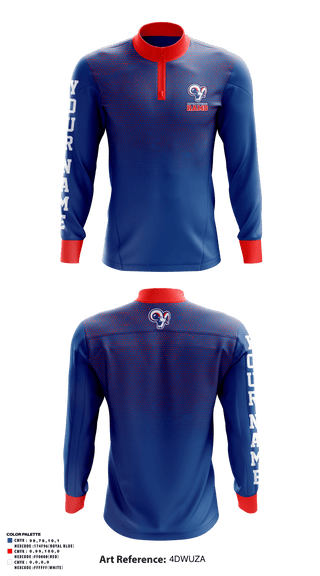 Quarter Zip Jacket, Greene Central Rams, Wrestling, Teamtime, Team time, sublimation, custom sports apparel, team uniforms, spirit wear, spiritwear, sports uniforms, custom shirts, team store, custom team store, fundraiser sports, apparel fundraiser