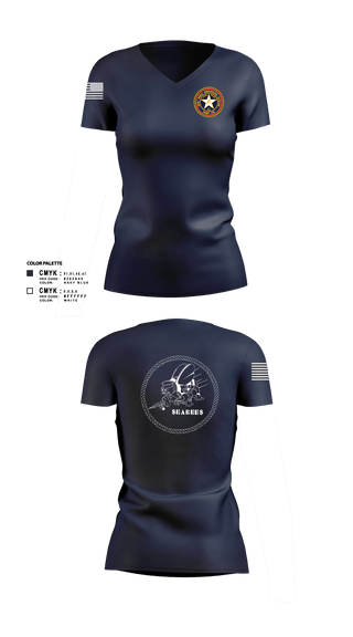 Women's Short Sleeve Vneck Shirt, Nmcb22, Navy, Teamtime, Team time, sublimation, custom sports apparel, team uniforms, spirit wear, spiritwear, sports uniforms, custom shirts, team store, custom team store, fundraiser sports, apparel fundraiser