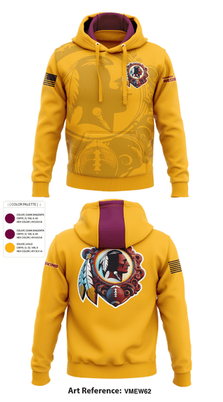 Hoodie, Washington Redskins, Football, Teamtime, Team time, sublimation, custom sports apparel, team uniforms, spirit wear, spiritwear, sports uniforms, custom shirts, team store, custom team store, fundraiser sports, apparel fundraiser