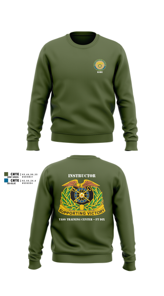 Crew Neck Sweatshirt, 80th TC, TTC-Dix, Army, Teamtime, Team time, sublimation, custom sports apparel, team uniforms, spirit wear, spiritwear, sports uniforms, custom shirts, team store, custom team store, fundraiser sports, apparel fundraiser