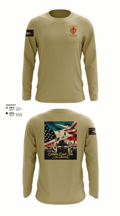 3/7 India Co. Wpns Plt 50459074 Long Sleeve Performance Shirt - 103