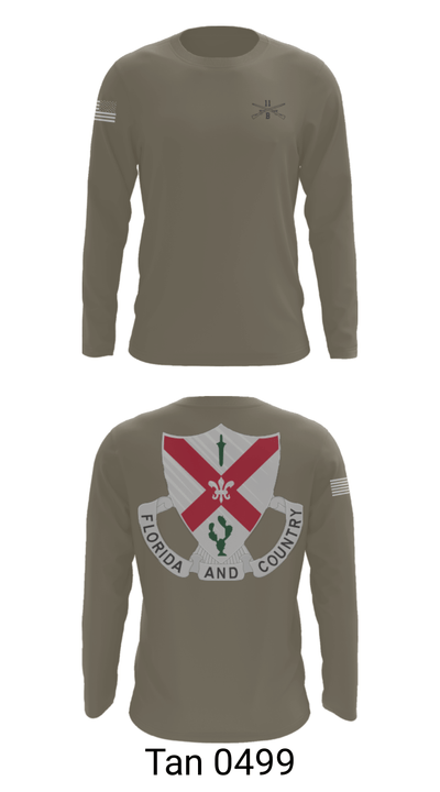 C Co 1-124 Rifle Company 57736053 Long Sleeve Performance Shirt - 63