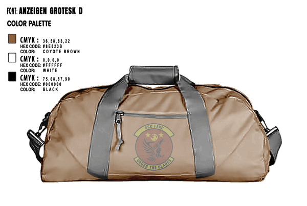 Duffle Bag, ACC FARP, Air Force, Teamtime, Team time, sublimation, custom sports apparel, team uniforms, spirit wear, spiritwear, sports uniforms, custom shirts, team store, custom team store, fundraiser sports, apparel fundraiser