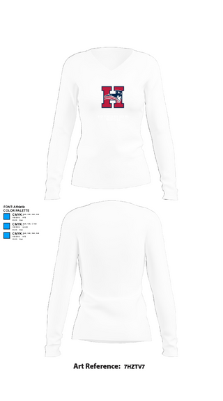 Women's Long Sleeve Vneck Shirt, Heritage High School Volleyball, Women's Volleyball, Teamtime, Team time, sublimation, custom sports apparel, team uniforms, spirit wear, spiritwear, sports uniforms, custom shirts, team store, custom team store, fundraiser sports, apparel fundraiser