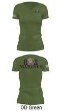 806 Marines 13874790 Women's Short Sleeve V-neck Shirt - 48