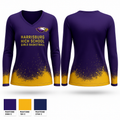 Harrisburg High School Girls Basketball 74185952 Women's Long Sleeve V-neck Shirt - 1