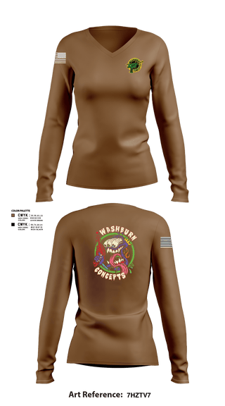 Women's Long Sleeve Vneck Shirt, Washburn ConceptsWashburn Concepts, , Teamtime, Team time, sublimation, custom sports apparel, team uniforms, spirit wear, spiritwear, sports uniforms, custom shirts, team store, custom team store, fundraiser sports, apparel fundraiser