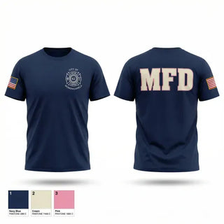 Old School Cotton Feel Shirt, City Of Monongahela Fire Department, Fire Department, Teamtime, Team time, sublimation, custom sports apparel, team uniforms, spirit wear, spiritwear, sports uniforms, custom shirts, team store, custom team store, fundraiser sports, apparel fundraiser