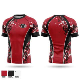 Short Sleeve Rash Guard Shirt, Centennial, Wrestling, Teamtime, Team time, sublimation, custom sports apparel, team uniforms, spirit wear, spiritwear, sports uniforms, custom shirts, team store, custom team store, fundraiser sports, apparel fundraiser