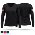 Varina highschool njrotc 62552398 Women's Long Sleeve V-neck Shirt - 1