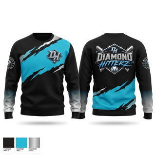 Crew Neck Sweatshirt, Diamond Hitterz, Baseball, Teamtime, Team time, sublimation, custom sports apparel, team uniforms, spirit wear, spiritwear, sports uniforms, custom shirts, team store, custom team store, fundraiser sports, apparel fundraiser