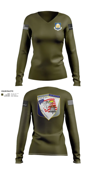 Womens Long Sleeve Vneck Shirt, 61st Eagle Squadron, Air Force, Teamtime, Team time, sublimation, custom sports apparel, team uniforms, spirit wear, spiritwear, sports uniforms, custom shirts, team store, custom team store, fundraiser sports, apparel fundraiser