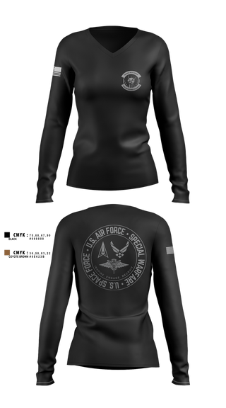 Womens Long Sleeve Vneck Shirt, 332 RCS, , Teamtime, Team time, sublimation, custom sports apparel, team uniforms, spirit wear, spiritwear, sports uniforms, custom shirts, team store, custom team store, fundraiser sports, apparel fundraiser