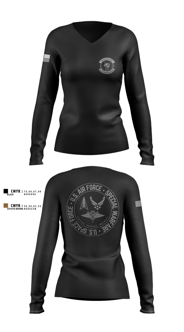 Womens Long Sleeve Vneck Shirt, 332 RCS, , Teamtime, Team time, sublimation, custom sports apparel, team uniforms, spirit wear, spiritwear, sports uniforms, custom shirts, team store, custom team store, fundraiser sports, apparel fundraiser