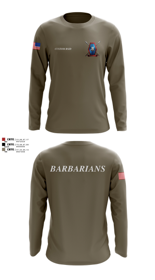 Long Sleeve Performance Shirt, Libertyville Army Recruiting Company, Army, Teamtime, Team time, sublimation, custom sports apparel, team uniforms, spirit wear, spiritwear, sports uniforms, custom shirts, team store, custom team store, fundraiser sports, apparel fundraiser