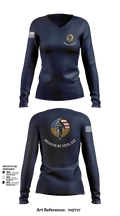 Designs By Vets 85600951 Women's Long Sleeve V-neck Shirt - 102