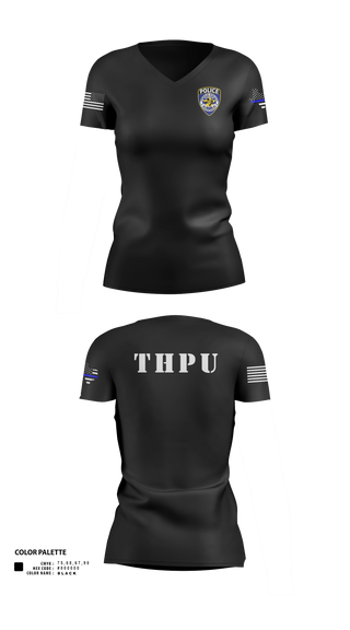 Womens Short Sleeve Vneck Shirt, Tourism & Hotspot Policing Unit, Police, Teamtime, Team time, sublimation, custom sports apparel, team uniforms, spirit wear, spiritwear, sports uniforms, custom shirts, team store, custom team store, fundraiser sports, apparel fundraiser