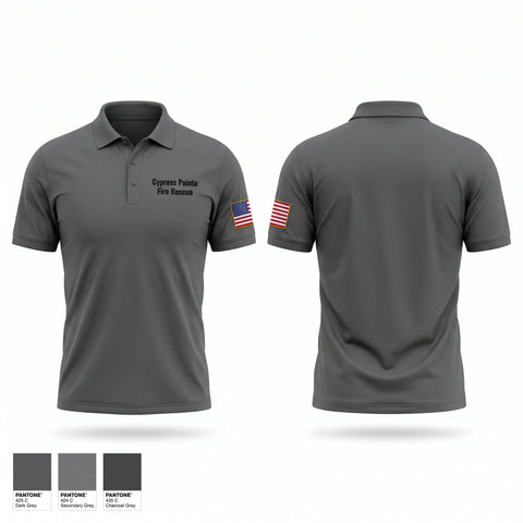 Short Sleeve Performance Polo, Cypress Pointe Fire & Rescue, Fire Department, Teamtime, Team time, sublimation, custom sports apparel, team uniforms, spirit wear, spiritwear, sports uniforms, custom shirts, team store, custom team store, fundraiser sports, apparel fundraiser