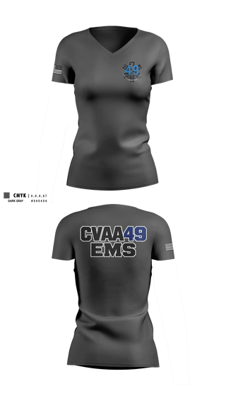 Womens Short Sleeve Vneck Shirt, Coudersport Ems, EMS/EMT, Teamtime, Team time, sublimation, custom sports apparel, team uniforms, spirit wear, spiritwear, sports uniforms, custom shirts, team store, custom team store, fundraiser sports, apparel fundraiser