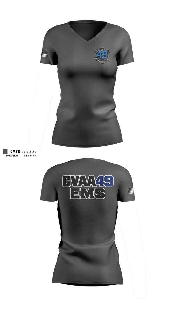 Womens Short Sleeve Vneck Shirt, Coudersport Ems, EMS/EMT, Teamtime, Team time, sublimation, custom sports apparel, team uniforms, spirit wear, spiritwear, sports uniforms, custom shirts, team store, custom team store, fundraiser sports, apparel fundraiser