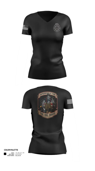Womens Short Sleeve Vneck Shirt, Hopkinsville Fire Department, Fire Department, Teamtime, Team time, sublimation, custom sports apparel, team uniforms, spirit wear, spiritwear, sports uniforms, custom shirts, team store, custom team store, fundraiser sports, apparel fundraiser
