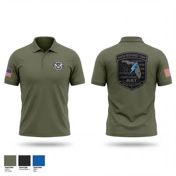 Short Sleeve Performance Polo, Miami RRT, Police, Teamtime, Team time, sublimation, custom sports apparel, team uniforms, spirit wear, spiritwear, sports uniforms, custom shirts, team store, custom team store, fundraiser sports, apparel fundraiser