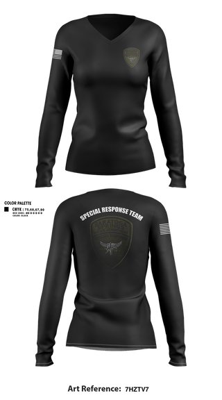 Womens Long Sleeve Vneck Shirt, SSPD SRT, Police, Teamtime, Team time, sublimation, custom sports apparel, team uniforms, spirit wear, spiritwear, sports uniforms, custom shirts, team store, custom team store, fundraiser sports, apparel fundraiser