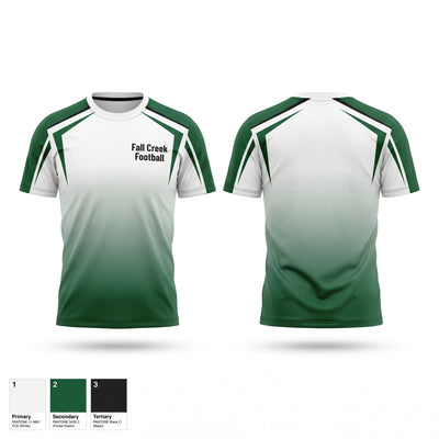 Fall Creek Football Soft Poly Tee Cotton Like Feel - 1