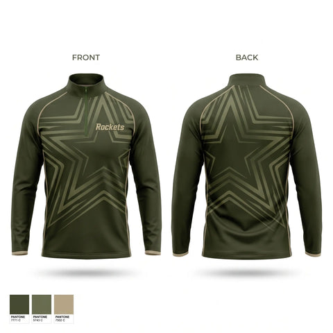 Quarter Zip Jacket, Rockets, Baseball, Teamtime, Team time, sublimation, custom sports apparel, team uniforms, spirit wear, spiritwear, sports uniforms, custom shirts, team store, custom team store, fundraiser sports, apparel fundraiser