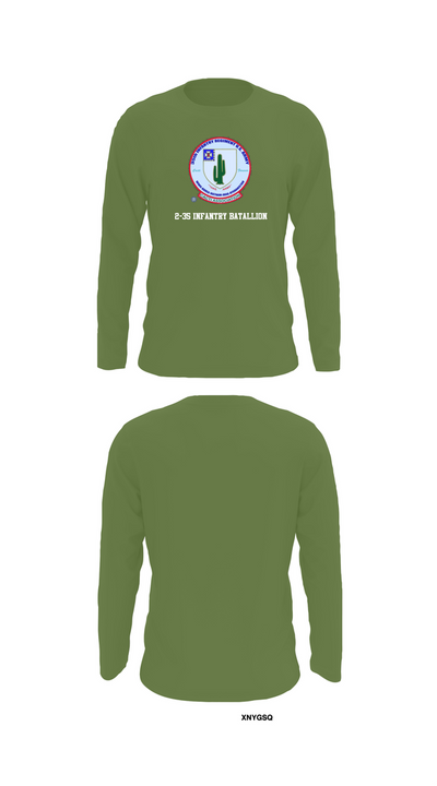 2-35 Infantry Batallion 77036654 Long Sleeve Performance Shirt 52