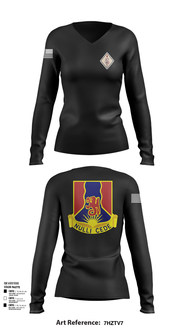 Womens Long Sleeve Vneck Shirt, 249TH RTI, National Guard, Teamtime, Team time, sublimation, custom sports apparel, team uniforms, spirit wear, spiritwear, sports uniforms, custom shirts, team store, custom team store, fundraiser sports, apparel fundraiser
