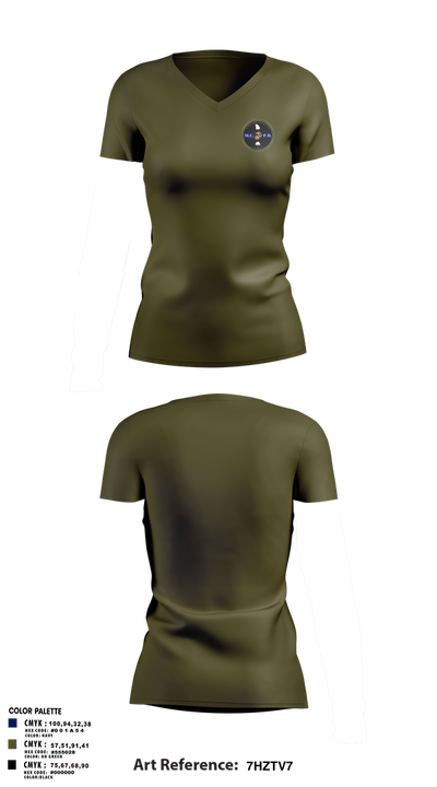 MCPD Albany. 69051575 Women's Short Sleeve V-neck Shirt - 2