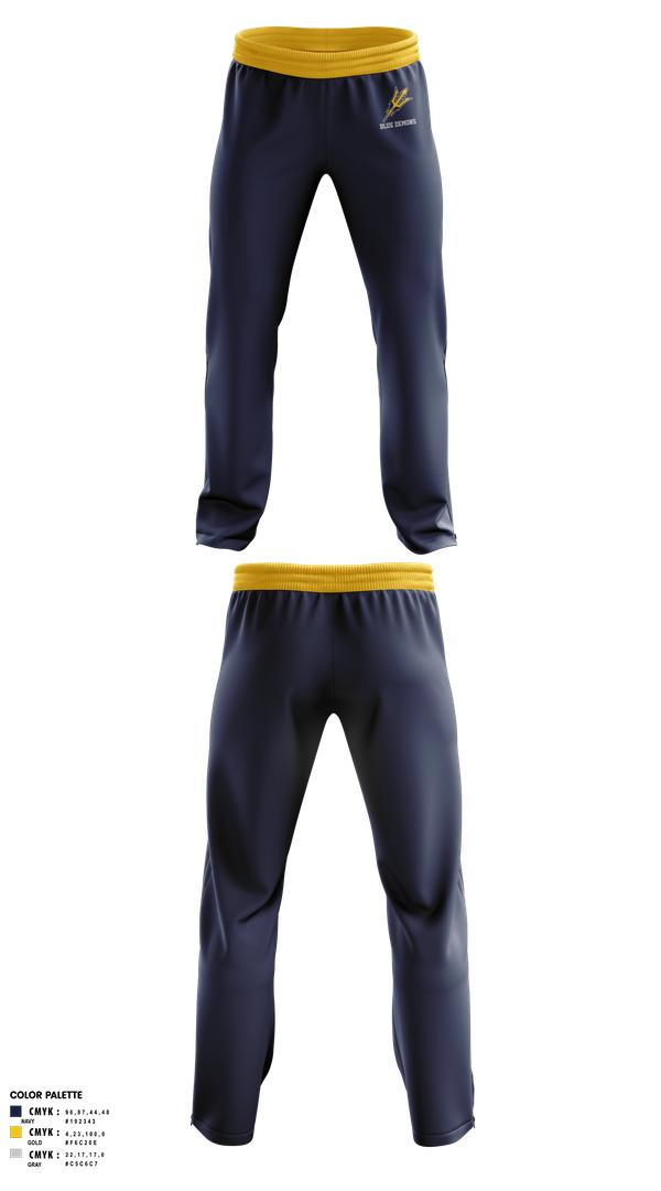 Sweatpants, Blue Demons, , Teamtime, Team time, sublimation, custom sports apparel, team uniforms, spirit wear, spiritwear, sports uniforms, custom shirts, team store, custom team store, fundraiser sports, apparel fundraiser