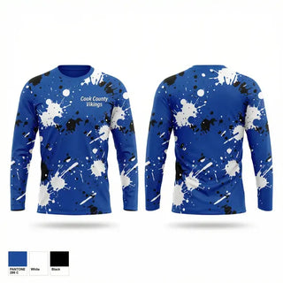 Long Sleeve Performance Shirt, Cook County Vikings, Softball, Teamtime, Team time, sublimation, custom sports apparel, team uniforms, spirit wear, spiritwear, sports uniforms, custom shirts, team store, custom team store, fundraiser sports, apparel fundraiser