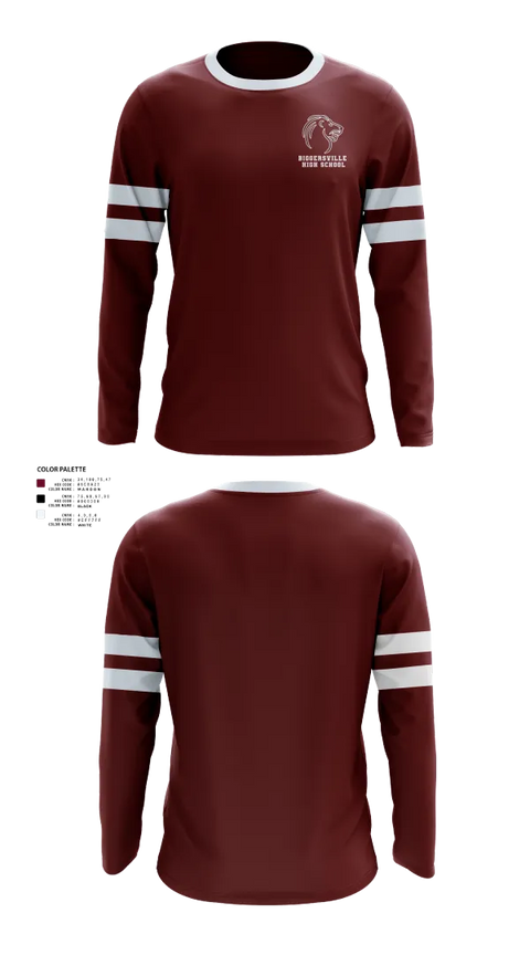 Long Sleeve Performance Shirt, Biggersville High School, Bowling, Teamtime, Team time, sublimation, custom sports apparel, team uniforms, spirit wear, spiritwear, sports uniforms, custom shirts, team store, custom team store, fundraiser sports, apparel fundraiser