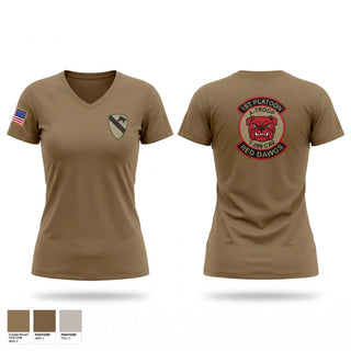 Womens Short Sleeve Vneck Shirt, 1-299 cav, Army, Teamtime, Team time, sublimation, custom sports apparel, team uniforms, spirit wear, spiritwear, sports uniforms, custom shirts, team store, custom team store, fundraiser sports, apparel fundraiser