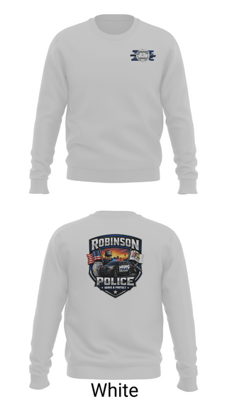 Crew Neck Sweatshirt, Robinson Police Department, Police, Teamtime, Team time, sublimation, custom sports apparel, team uniforms, spirit wear, spiritwear, sports uniforms, custom shirts, team store, custom team store, fundraiser sports, apparel fundraiser