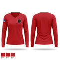 Cygnet Fire Department Women's Long Sleeve V-neck Shirt - 1