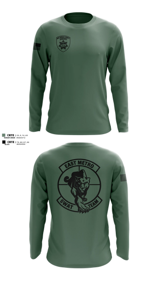 Long Sleeve Performance Shirt, East Metro SWAT, Police, Teamtime, Team time, sublimation, custom sports apparel, team uniforms, spirit wear, spiritwear, sports uniforms, custom shirts, team store, custom team store, fundraiser sports, apparel fundraiser